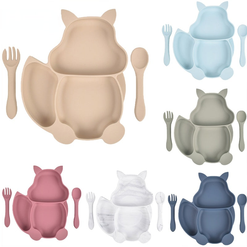 Suction Baby Feeding Set – 3 Plates, Bowl, Spoon & Fork