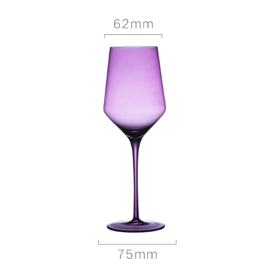 Colorful Lead-free Crystal Red Wine Glass for Banquets