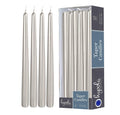 Hyoola Tall Taper Candles - 12 Inch - Metallic Titan - Dripless - 12 Pack - 10 Hour Burn Time