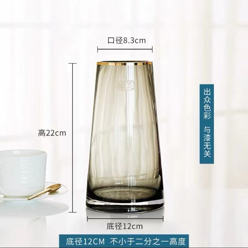 Gold-Trim Glass Vase - view 13