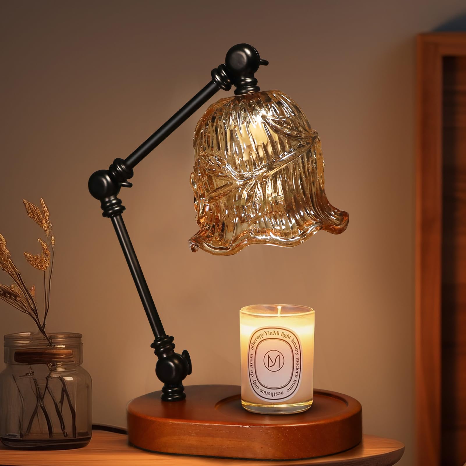 Candle Warmer Lamp with Flexible Arm and Timer