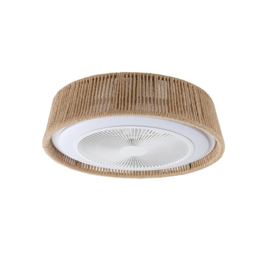 Bohemian Style LED Dimmable Ceiling Light with Built-in Fan, Remote Control