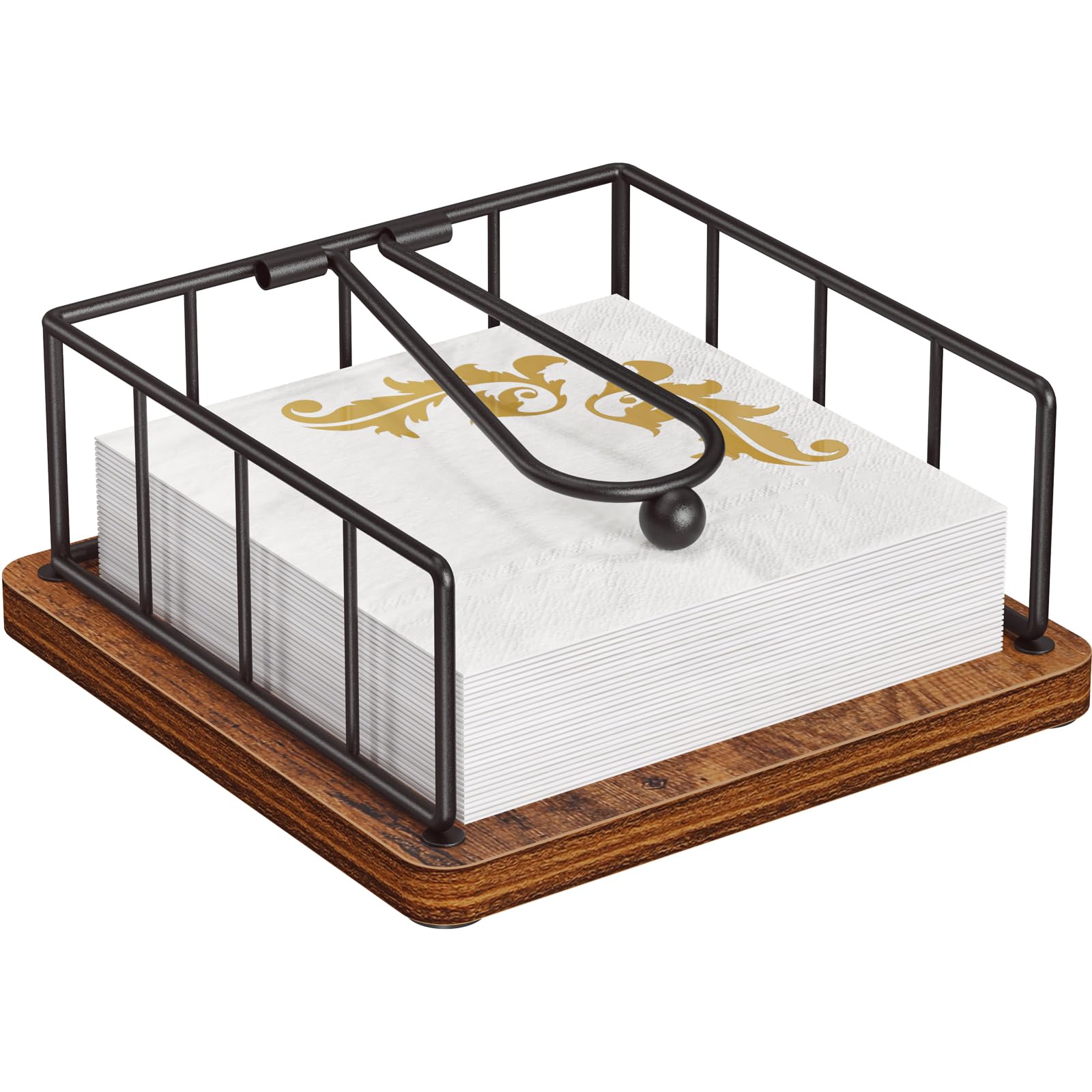 Honiter Napkin Holder for Table Farmhouse Napkin Holders with Weighted Arm Paper Napkin Holders for Kitchen Square Napkin Dispenser for Countertop Dining Room Party