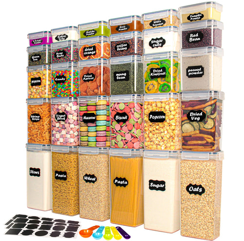 Airtight Pantry Storage Containers — 30 Piece Set