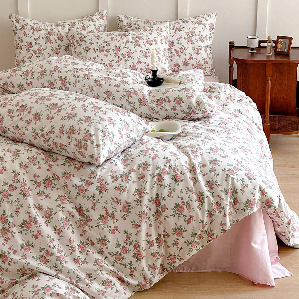 Boho Floral Comforter Set — King, Shabby Chic, 3 Piece