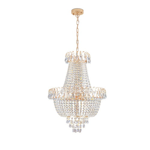 Golden Crystal Chandelier, Large Modern Luxury Style