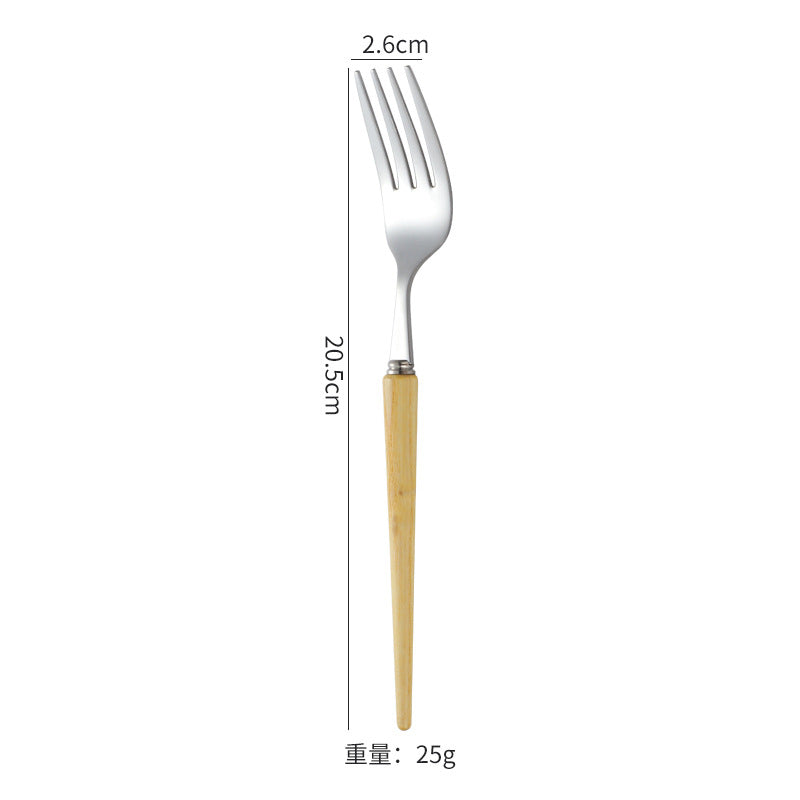 Wood-Handle Cutlery Set