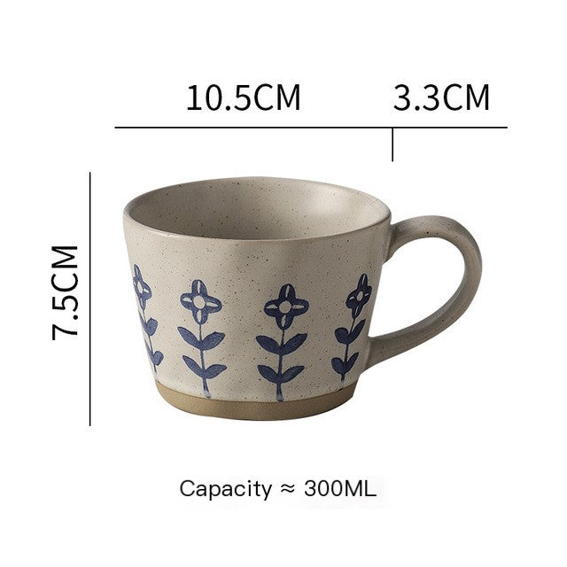 Creative Hand-Painted Ceramic Mug - Large Capacity