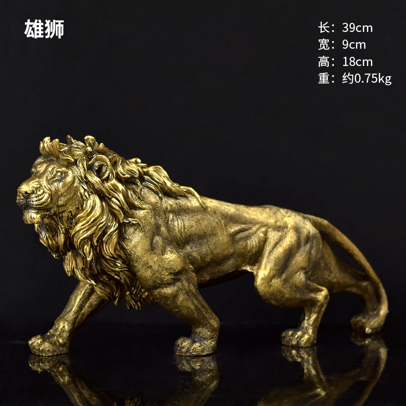 New Chinese Style Resin Lion Craft Decoration Piece