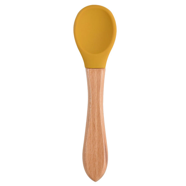 Multi-Color Silicone Training Spoon for Babies