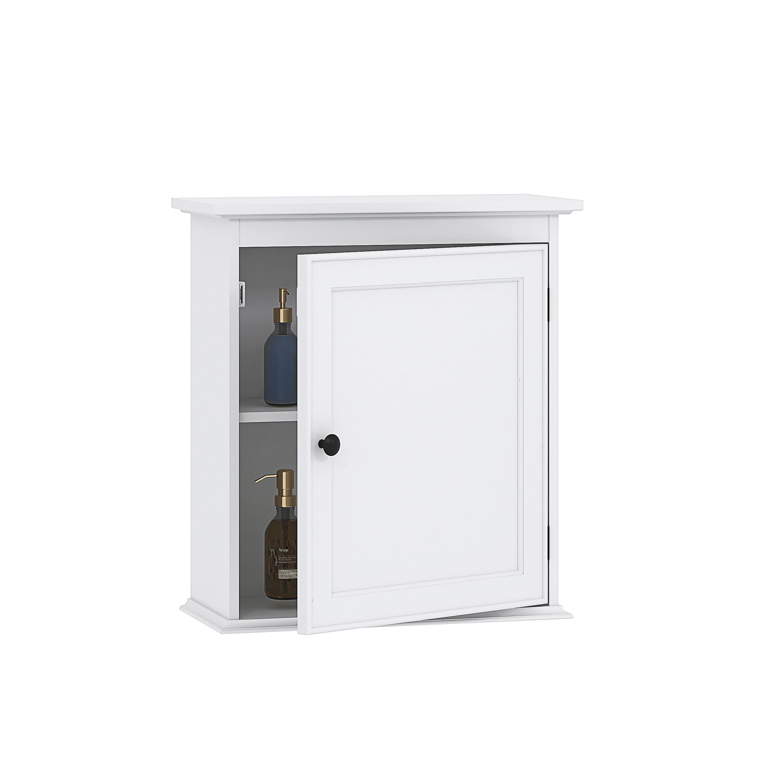 Spirich Small Bathroom Wall Cabinet Wall Mounted Storage Cabinet Medicine Cabinet Organizer for Bathroom Kitchen Living Room White