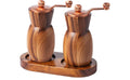 Wood Salt and Pepper Grinder Set with Holder, 4.5 Inch