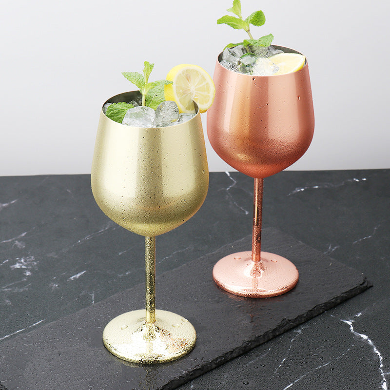 Stainless Steel Wine Goblet — 500 ml, Plated Finish