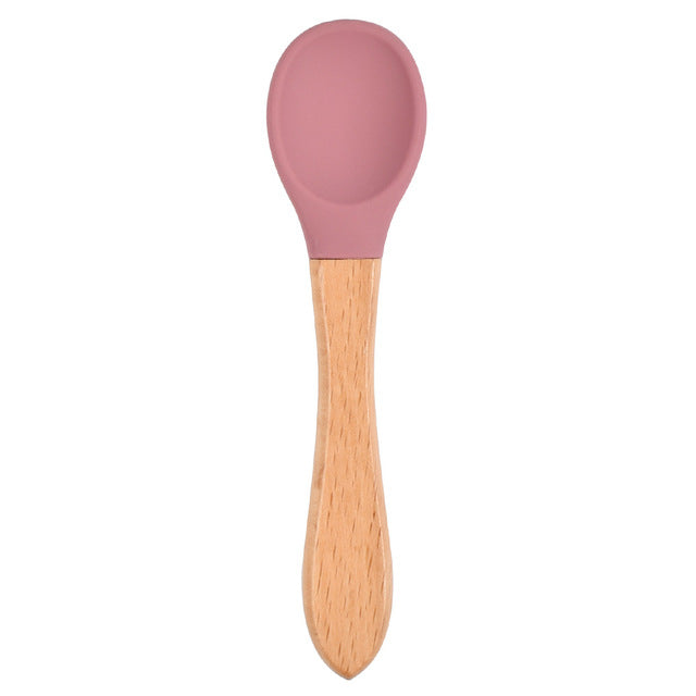 Multi-Color Silicone Training Spoon for Babies