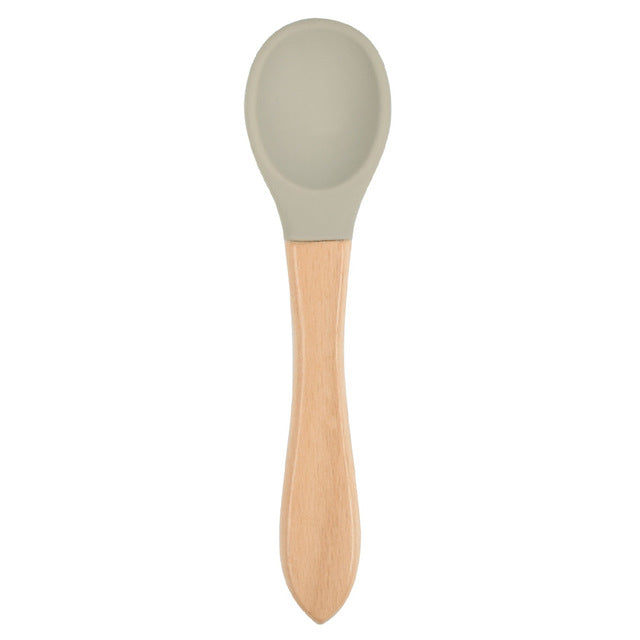 Multi-Color Silicone Training Spoon for Babies