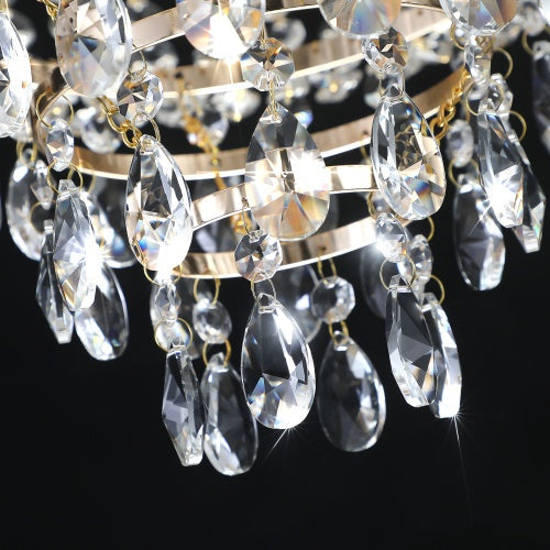Golden Crystal Chandelier, Large Modern Luxury Style