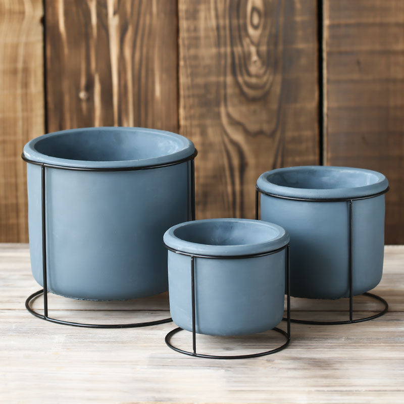 Creative Succulent Planter with Iron Stand Decor