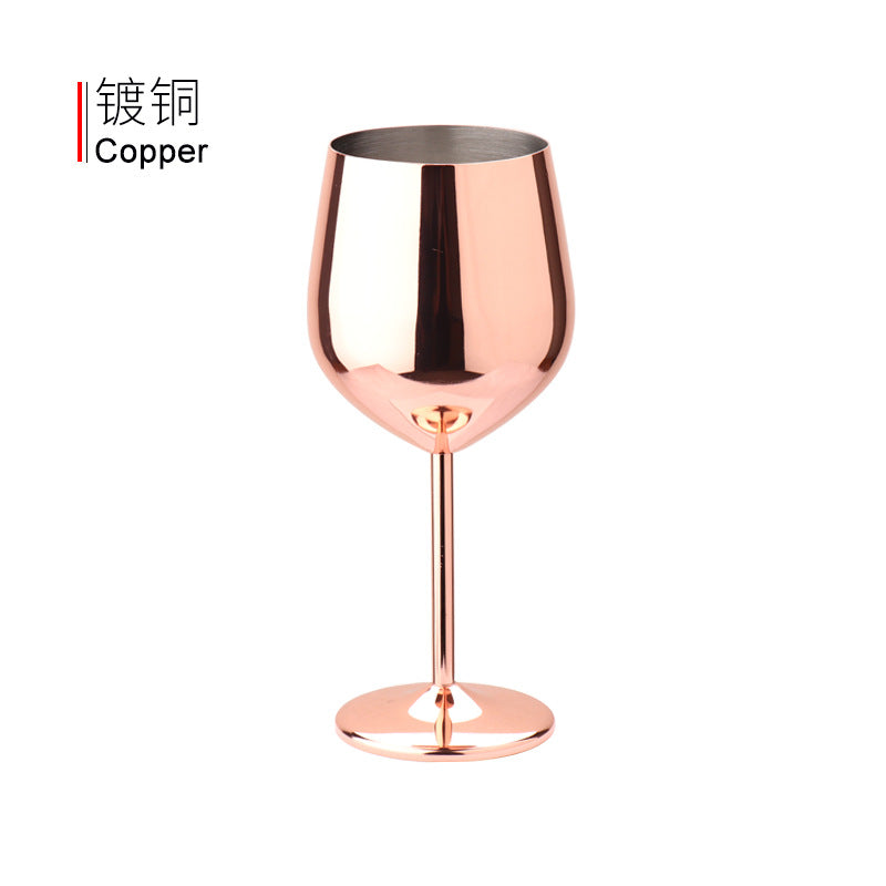 Stainless Steel Wine Goblet — 500 ml, Plated Finish