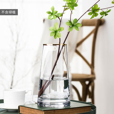 Gold-Trim Glass Vase - view 2