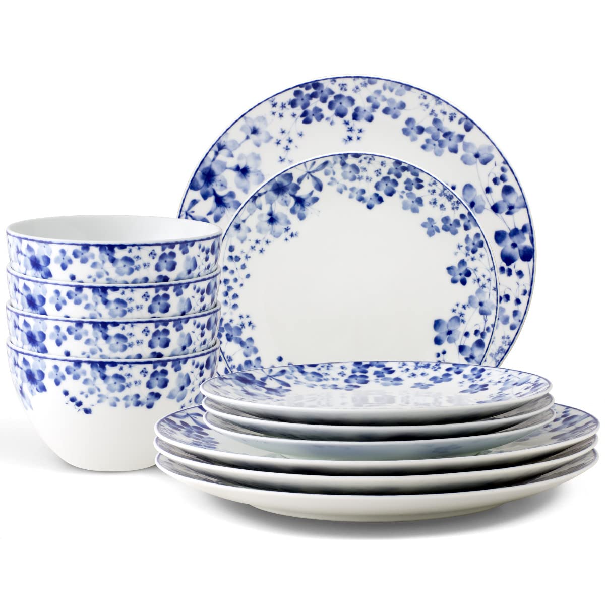Noritake Bloomington Road Dinnerware — 12 Piece, Blue & White