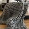 Chunky Merino Wool Blanket — Hand-Knit Throw