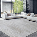 HOMBYS 12x15 ft Modern Abstract Area Rug for Living Room Bedroom Large Boho Floor Carpet with Non-Slip Backing for Indoor Office Dining Room Traditional Home Deco Machine WashableKhaki