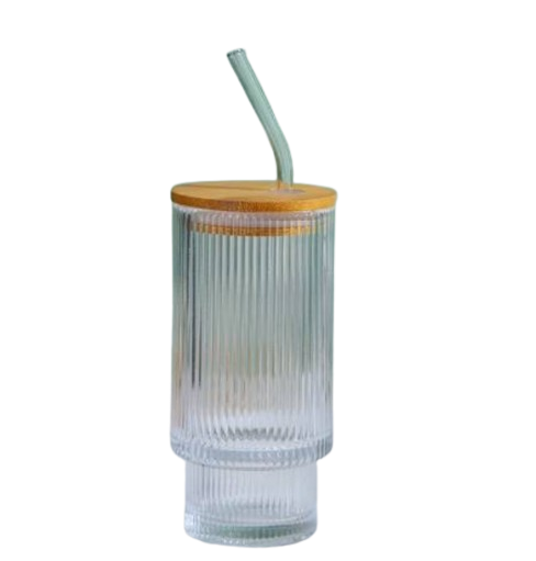 Glass Tumbler with Bamboo Lid