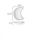 Creative Minimalist Moon-Shaped Serving Plate Set