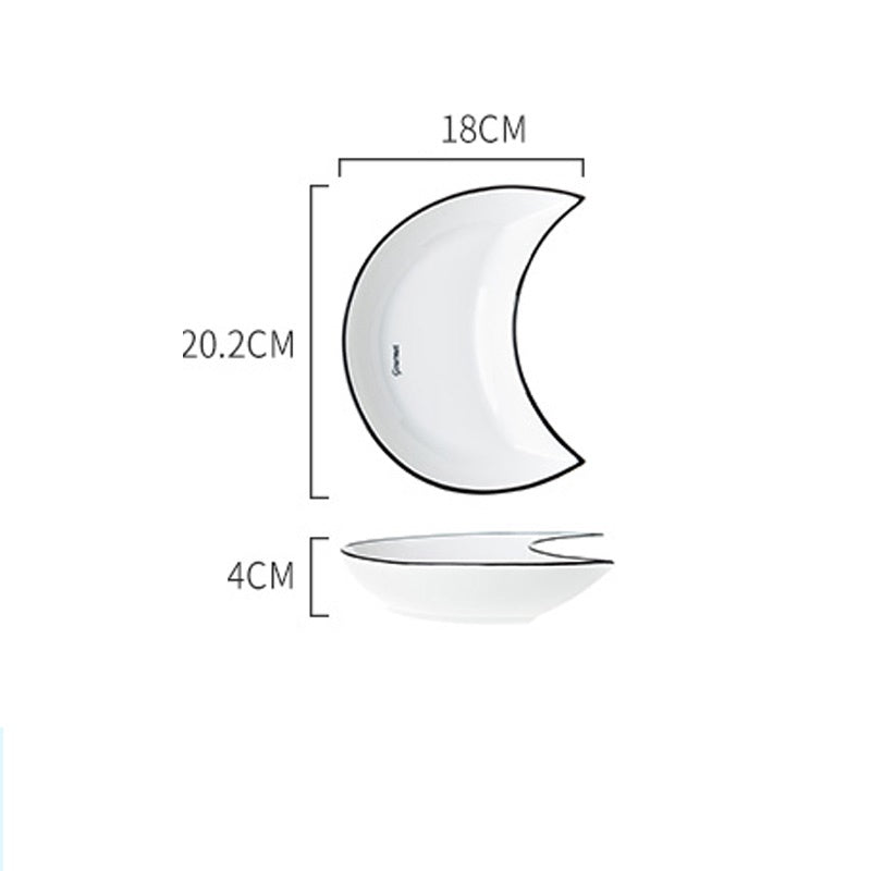 Creative Minimalist Moon-Shaped Serving Plate Set