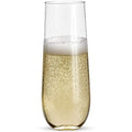 Unbreakable Champagne Flutes — 48 Count, Clear, 9 oz