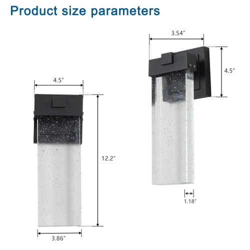 Outdoor Crystal LED Wall Lights, Set of 2 - view 3