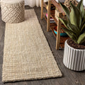 JONATHAN Y NFR103A-210 Hiro Hand Woven Chunky Jute Ivory 2 ft. x 10 ft. Runner Rug Easy to Clean Non-Shedding for Home Kitchen Living Room Bedroom Dining Room