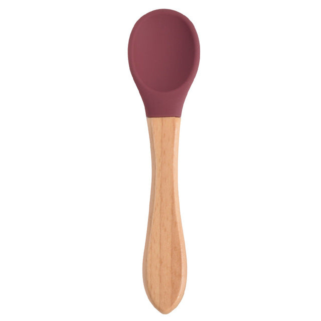 Multi-Color Silicone Training Spoon for Babies