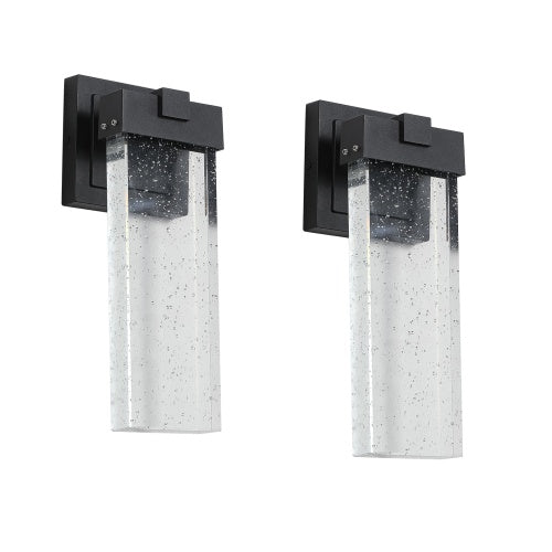 Outdoor Crystal LED Wall Lights - Set of 2