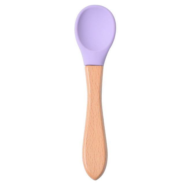 Multi-Color Silicone Training Spoon for Babies