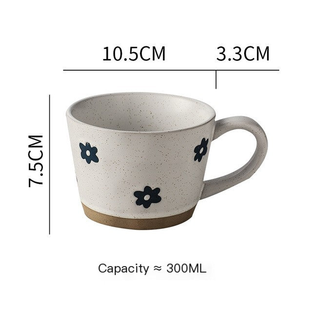 Creative Hand-Painted Ceramic Mug - Large Capacity
