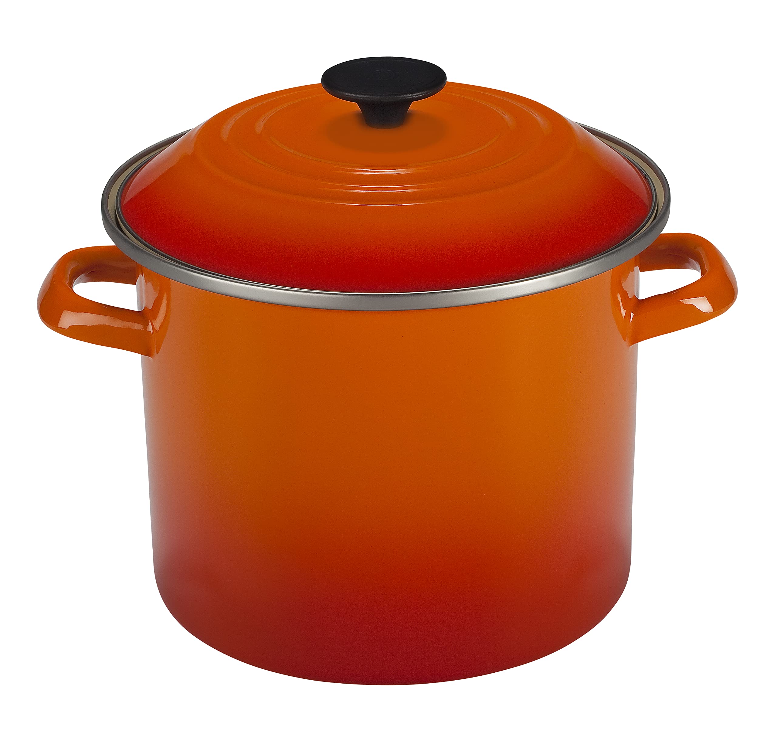 Le Creuset Enamel on Steel Stockpot, 8 qt, Flame