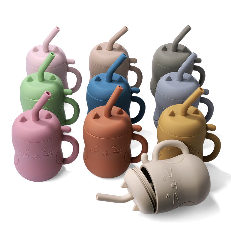 Silicone Straw Drinking Cup for Infants and Babies