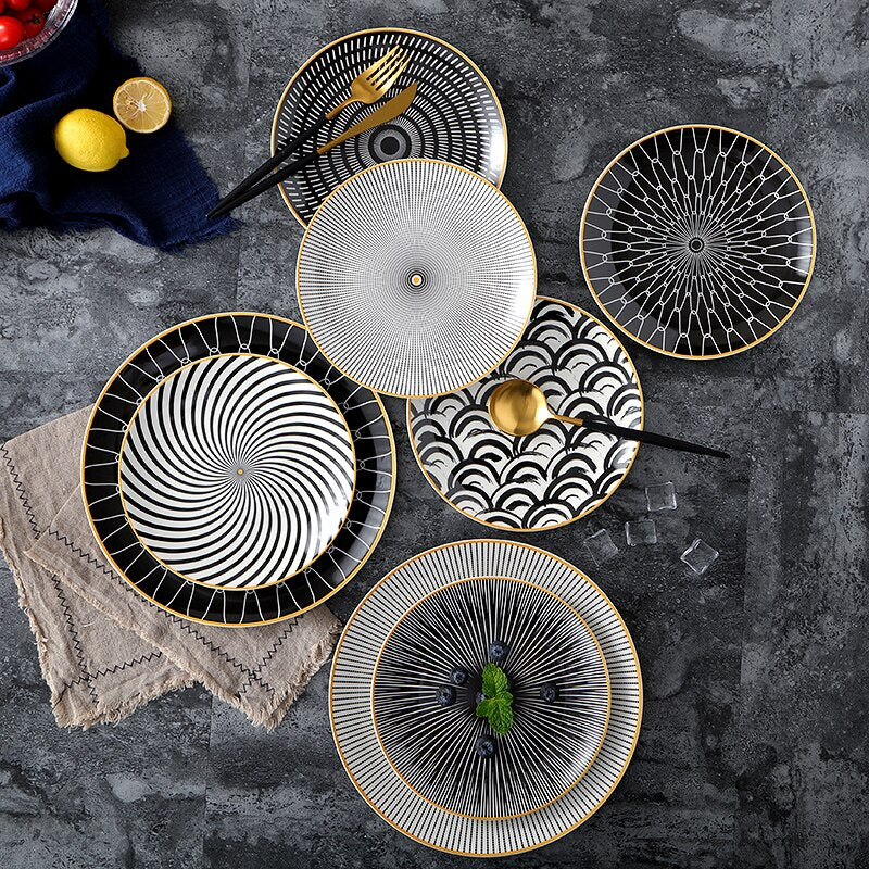 Nordic Irregular Porcelain Dinner Plate