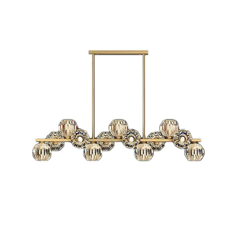 Modern Nordic Crystal Copper Dining Pendant Light