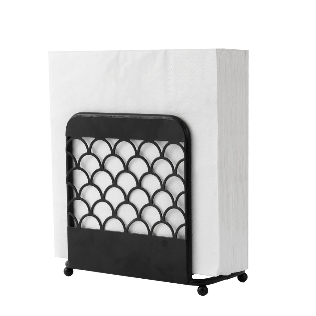 Napkin Holder for TableMetalIron Modern Napkin Holder for Kitchen Dining Cocktail Napkin Holders for Paper Napkins Mail Bills Suitable for All Dining Room Decors Black