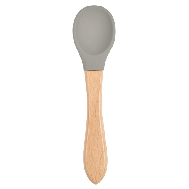 Multi-Color Silicone Training Spoon for Babies