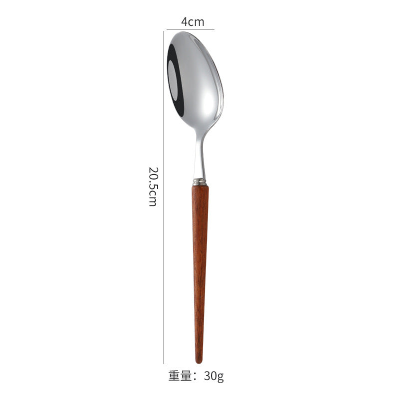 Wood-Handle Cutlery Set