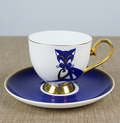 Bone China Coffee Cup Set with Ceramic Tea Service