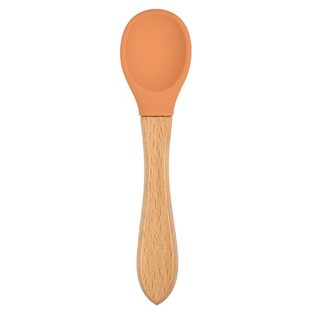 Multi-Color Silicone Training Spoon for Babies