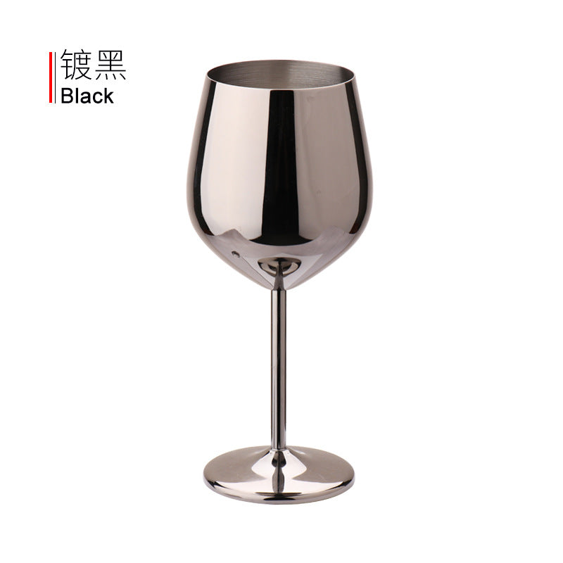Stainless Steel Wine Goblet — 500 ml, Plated Finish