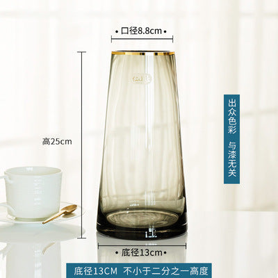 Gold-Trim Glass Vase - view 5