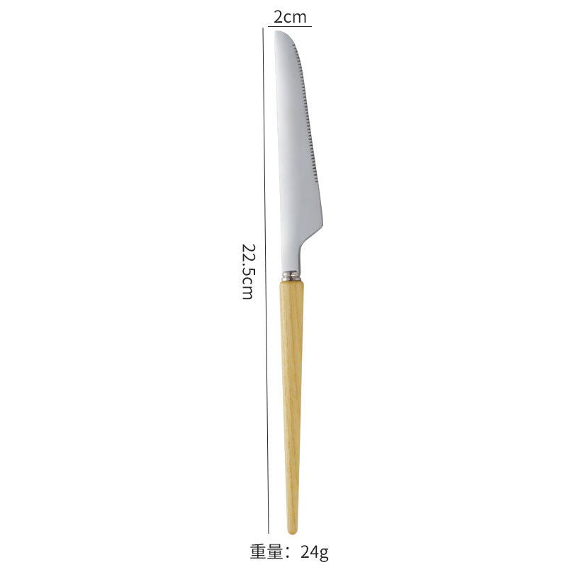 Wood-Handle Cutlery Set