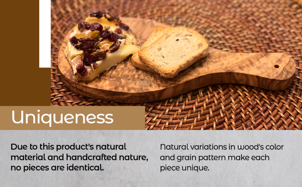 Mediterranean Olive Wood Bread & Butter Set. 2-Pcs