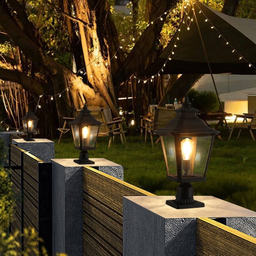 Outdoor Glass Pillar Light Fixture, 2-Pack - view 7